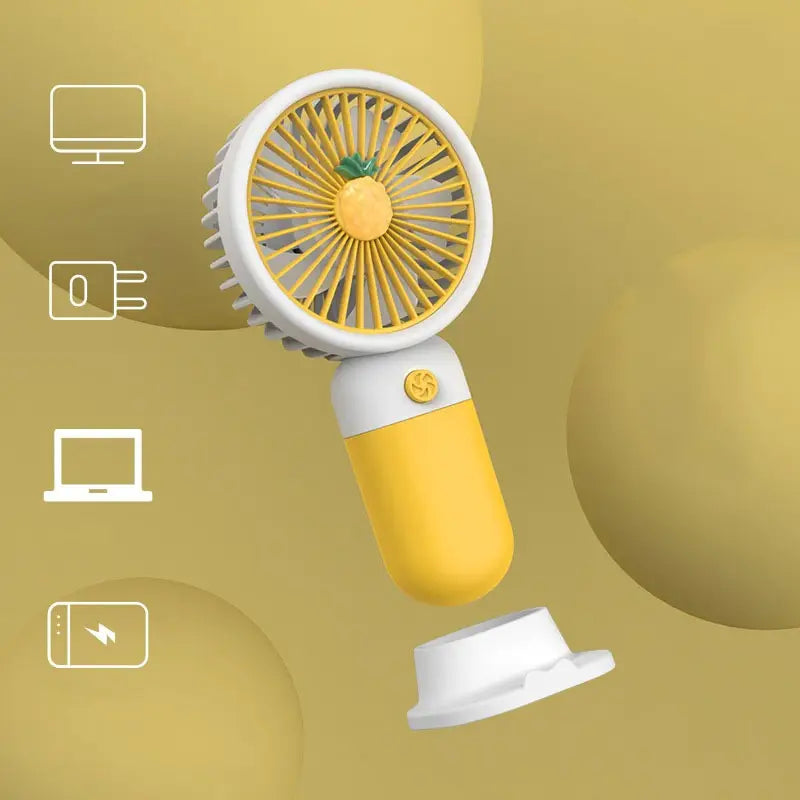 Mini Fan Rechargeable /Hanheld Desktop USB Fan Electric Portable Mini Desk Fan for Kids - Rechargeable USB Battery - Handheld Fan with Adjustable Speed - Versatile Usage
