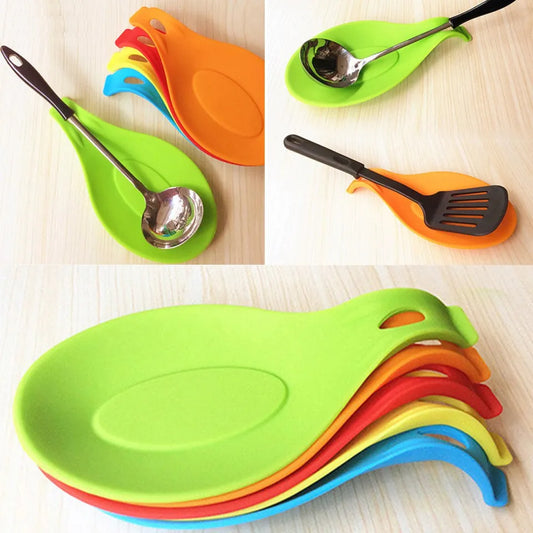 Spoon Holder Fork Spatula Rack Shelf Organizer Non-Slip Plastic Spoon Rest Chopsticks Holder Food-Grade Material