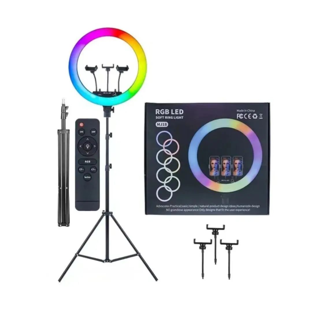 Ring Light With Mobile Holder With 7Feet Tripod Stand in Three Different Mode Light